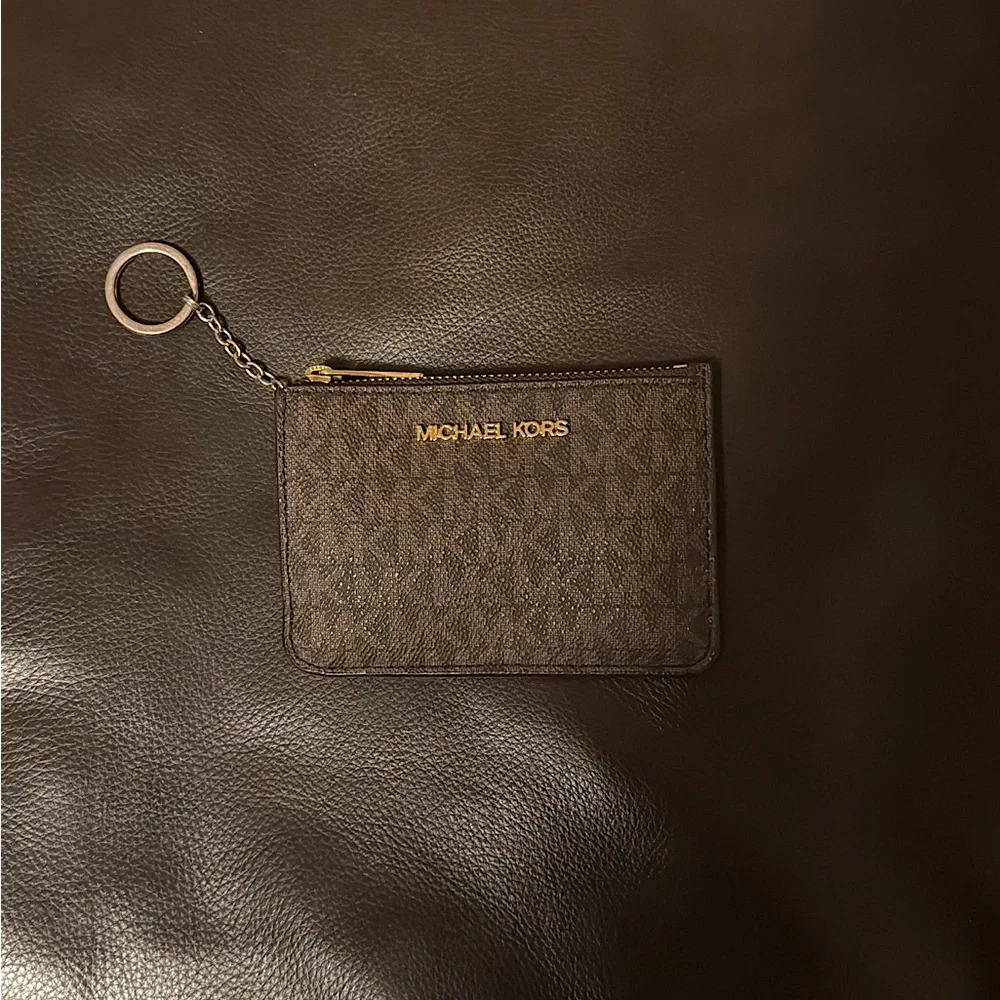 Michael Kors Mini Brown Keychain Coin Pouch